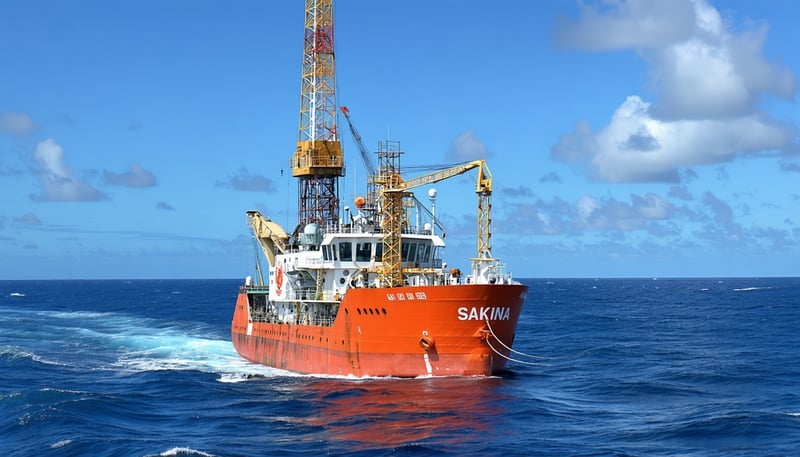 Offshore marine geotechnical survey operations conducted by Sakina Marine Geosciences
